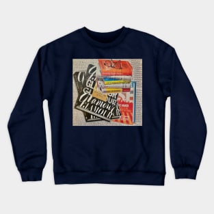 Book Lover Collage Crewneck Sweatshirt